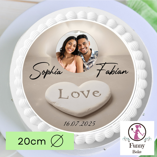 Tortenaufleger Hochzeit