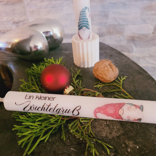 Stabkerze "kleiner Wichtelgruß" - Funny Bake