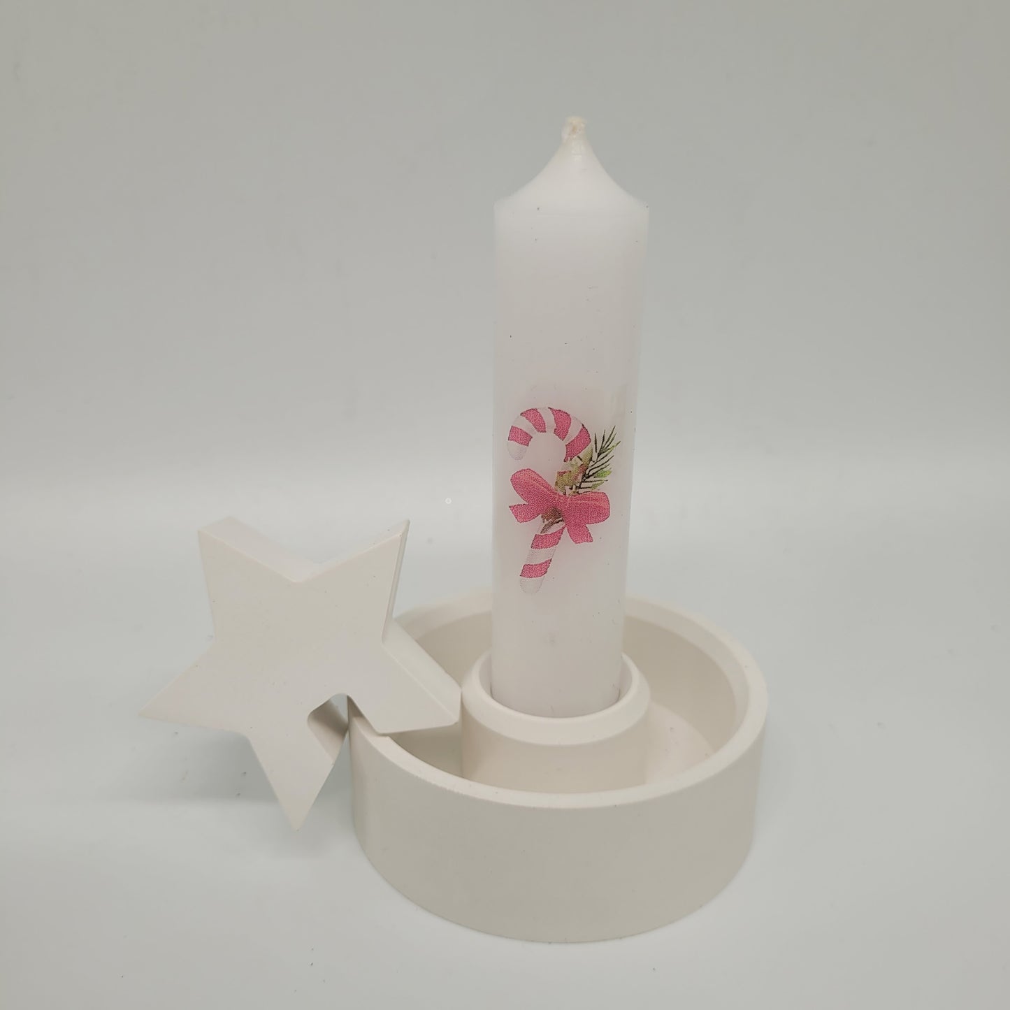 Geschenkset Kerzenhalter mit Kantenhocker und Kerze