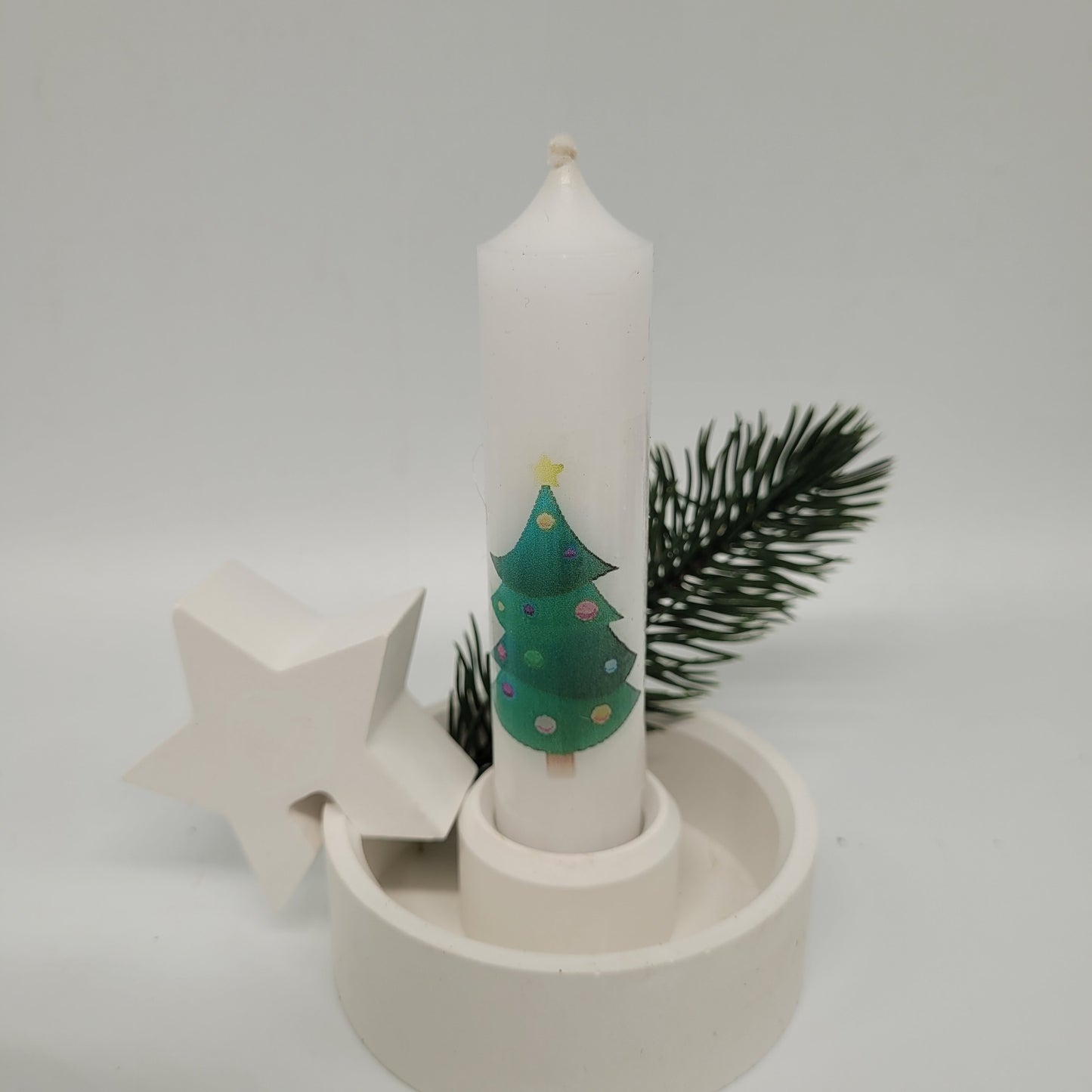 Geschenkset Kerzenhalter mit Kantenhocker und Kerze