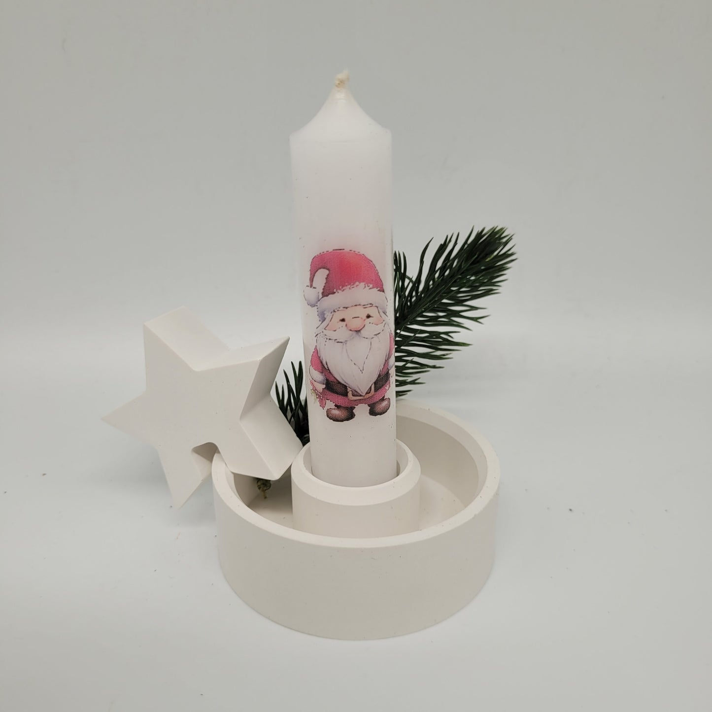 Geschenkset Kerzenhalter mit Kantenhocker und Kerze
