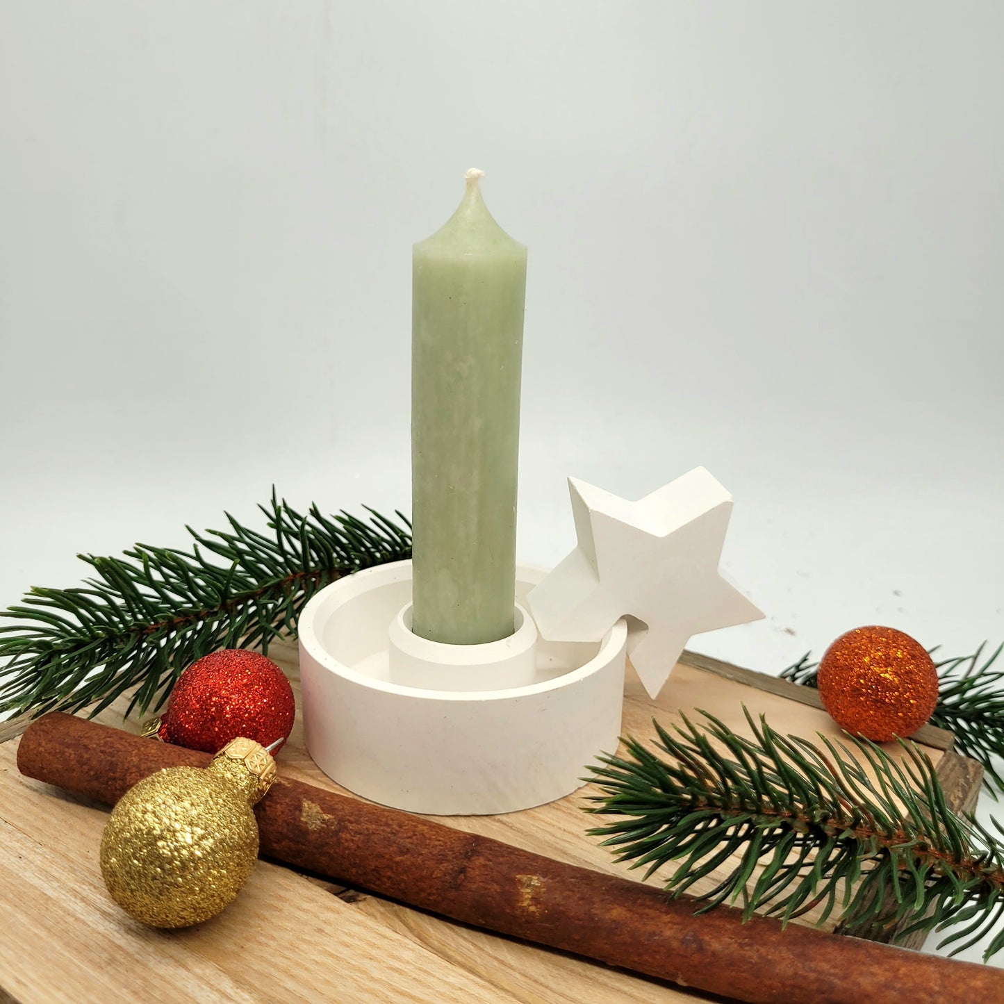 Geschenkset Kerzenhalter mit Kantenhocker und Kerze