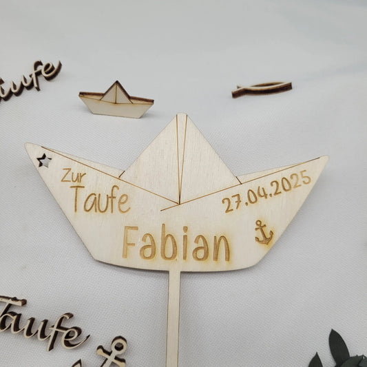 Tortenstecker Boot Zur Taufe - Funny Bake
