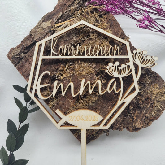 Tortenstecker Kommunion 7-eckig - Funny Bake