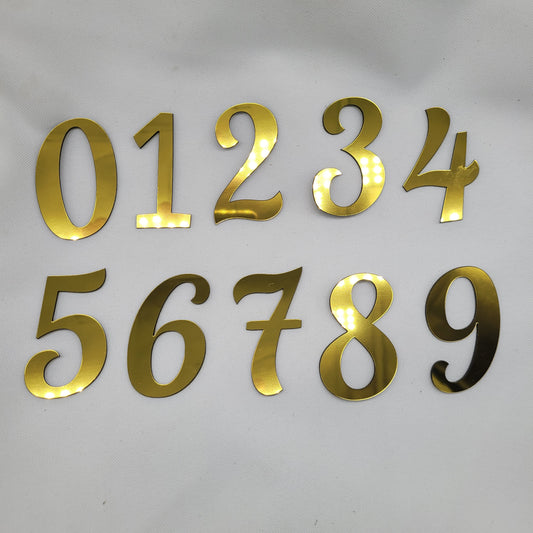 Zahlen gold 6.5 cm hoch