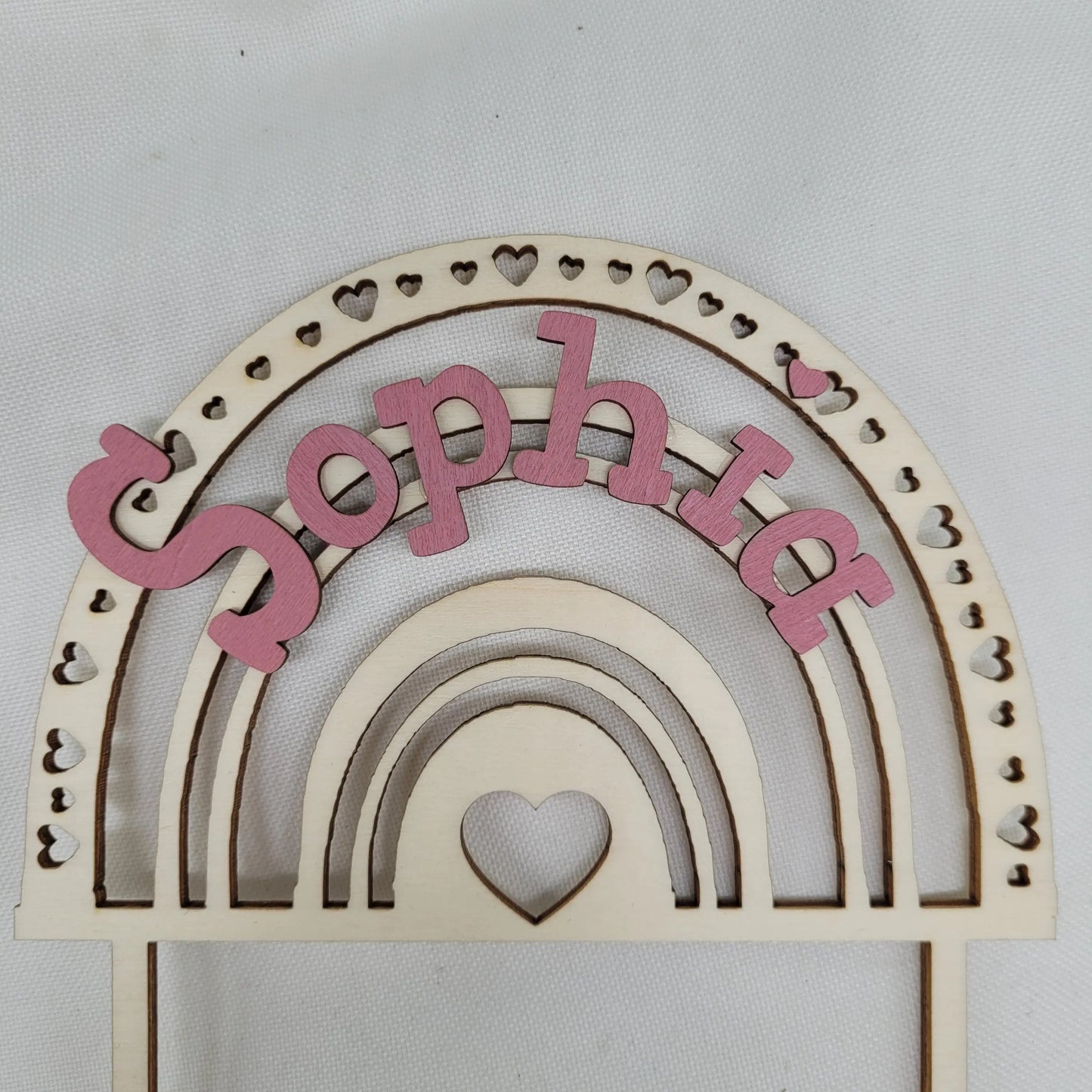Tortenstecker Regenbogen Holz Taufe - Funny Bake