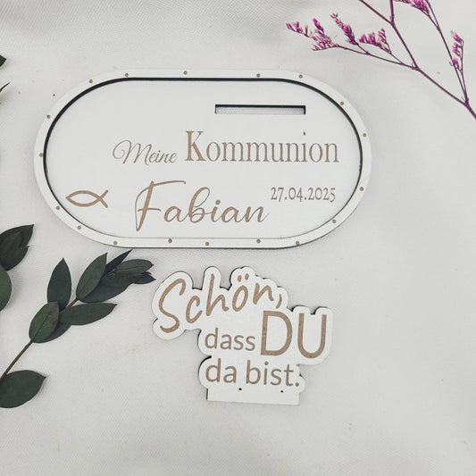 Untersetzer Schön,dass DU da bist personalisiert - Funny Bake