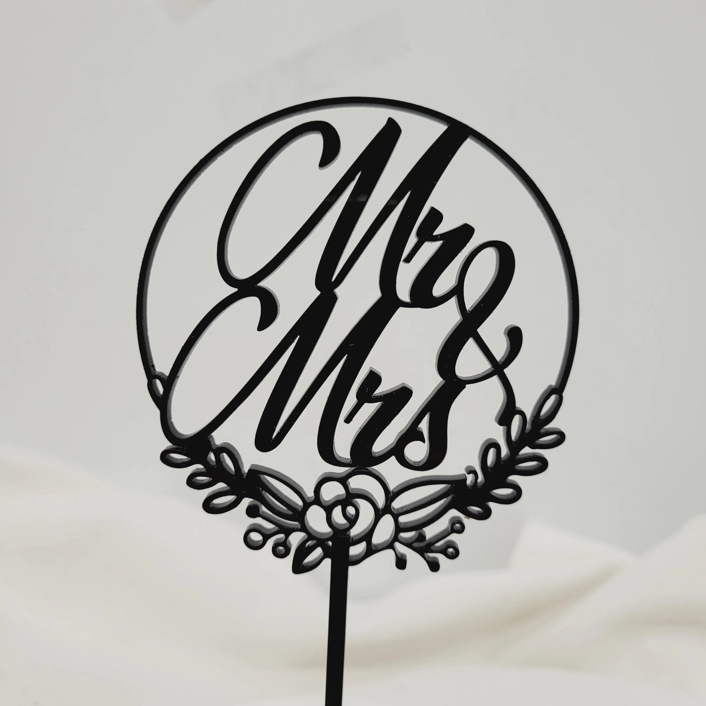 MR &MRS Hochzeit rund Floral - Funny Bake