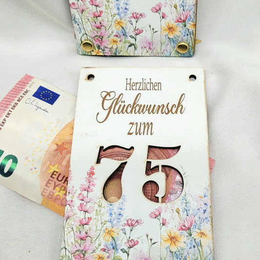 Glückwunschkarte Blumenwiese Holzfaser - Funny Bake
