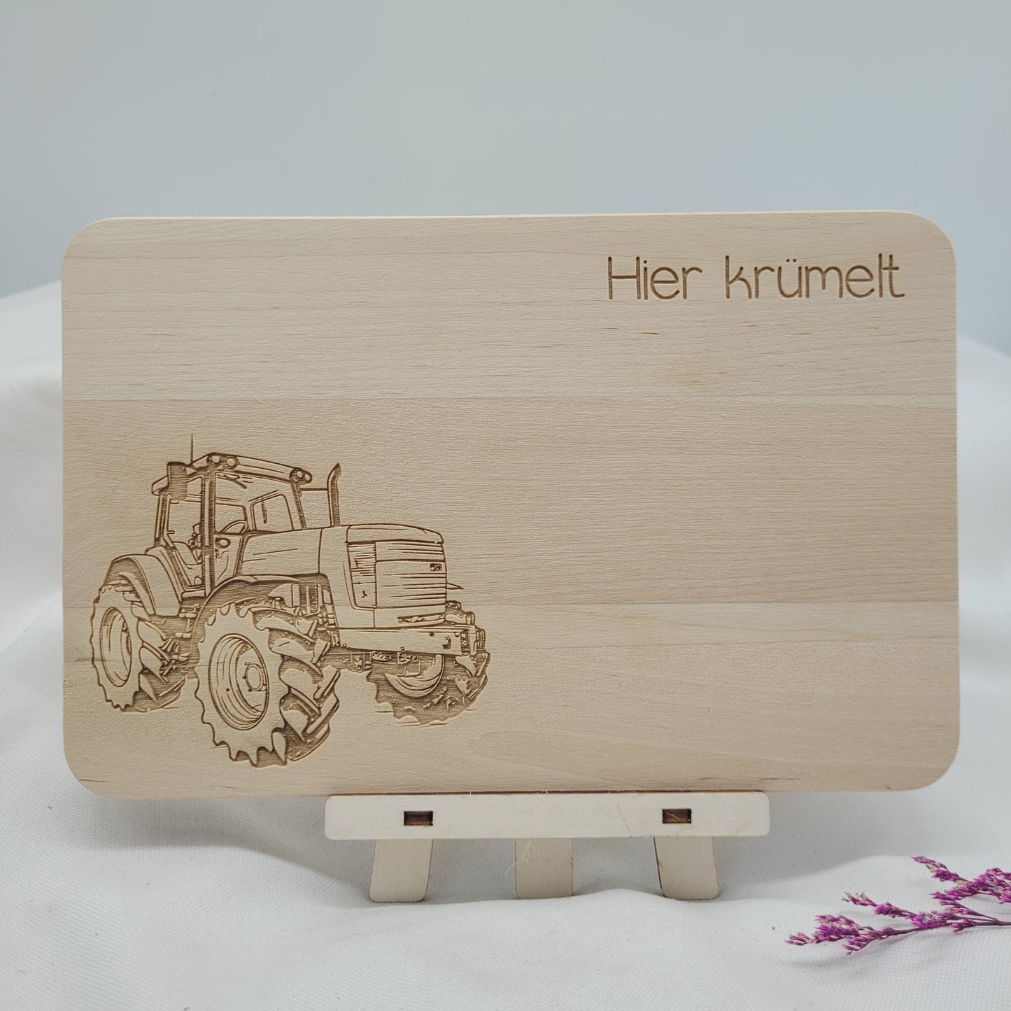 Frühstücksbrett Traktor mit Name