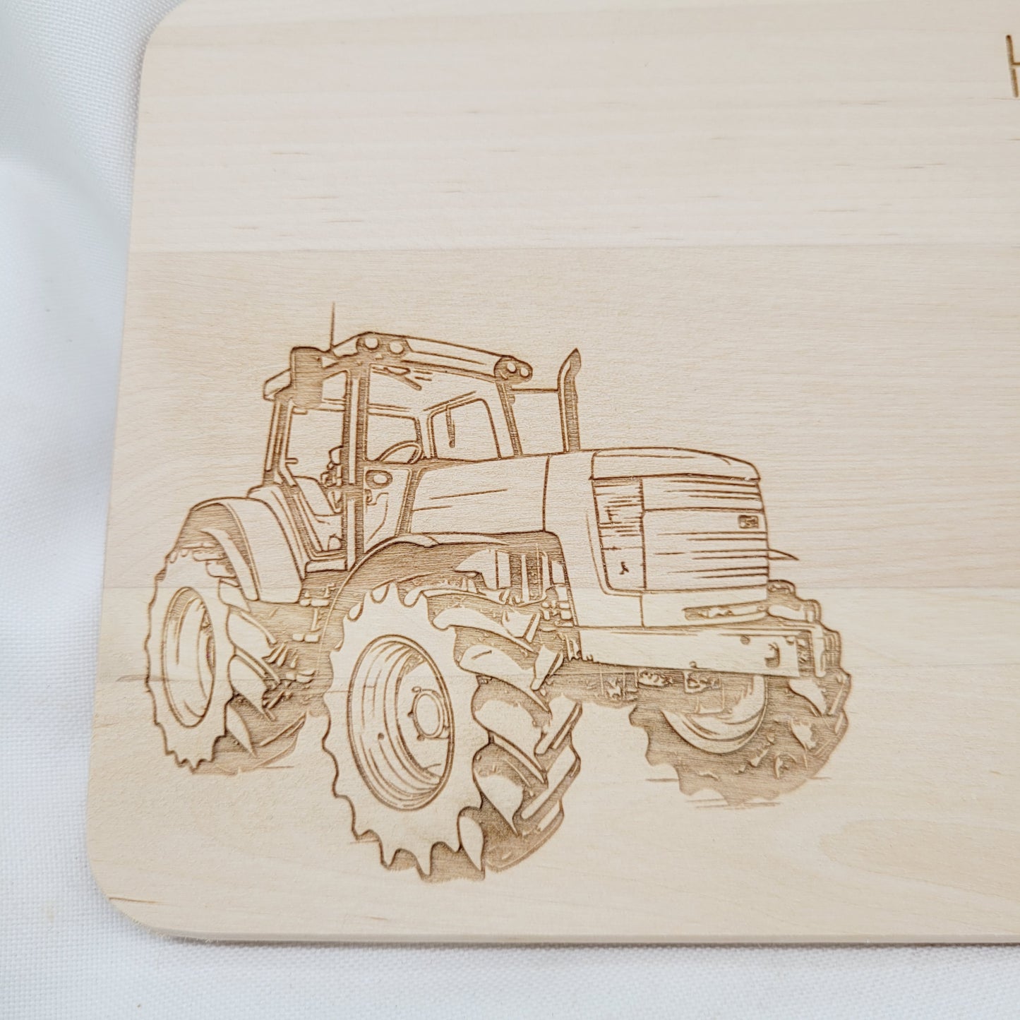 Frühstücksbrett Traktor mit Name - Funny Bake