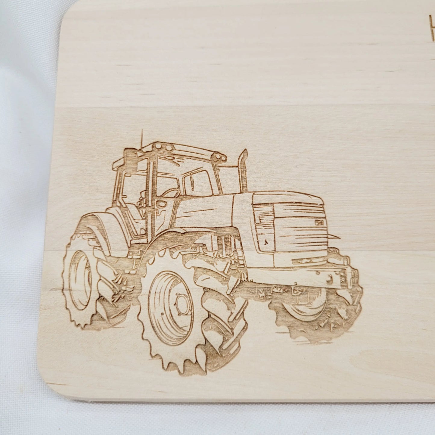 Frühstücksbrett Traktor mit Name - Funny Bake