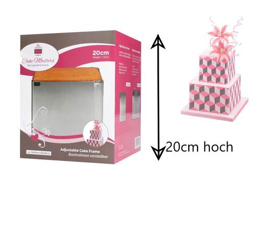 Tortenring-eckig-20cm-extra-hoch-Profi-Backrahmen-edelstahl