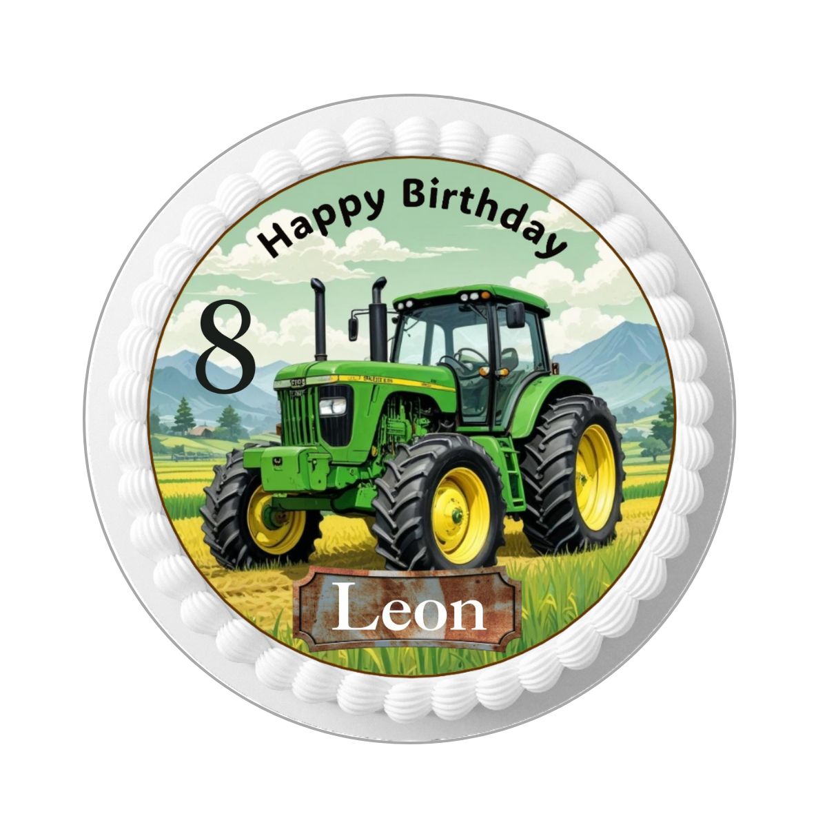 Tortenaufleger Traktor Happy Birthday