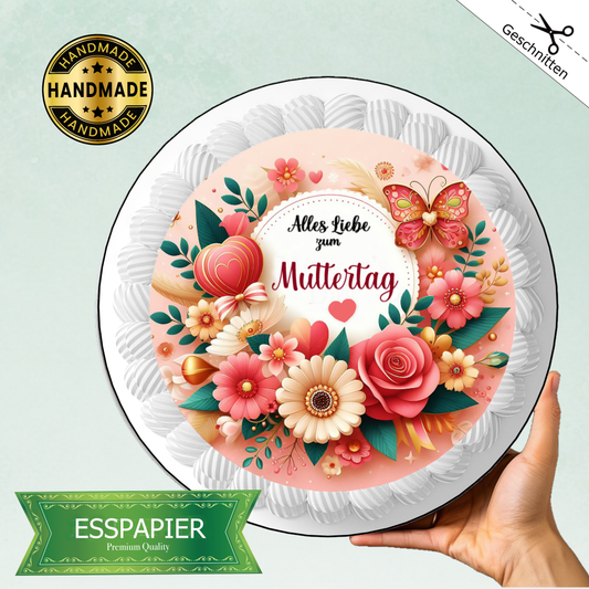 Tortenaufleger Muttertag mit Blumen