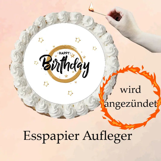 Tortenaufleger Burn away Set Happy Birthday Blumenstrauß - Funny Bake