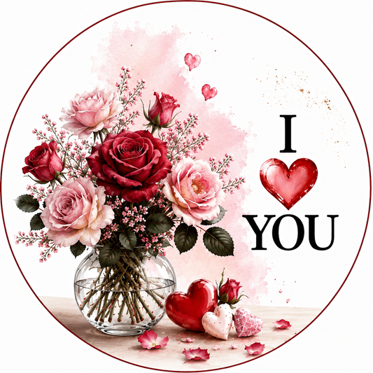 Tortenaufleger Rosen Valentinstag Liebe Verlobung