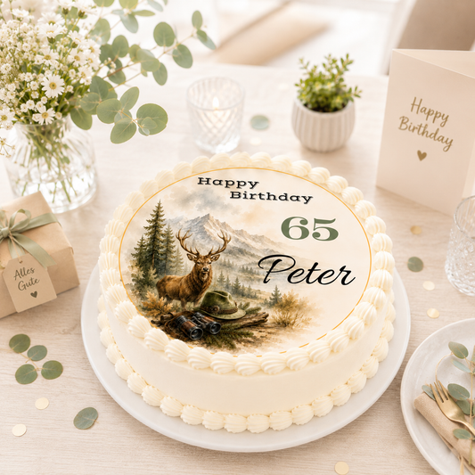 Tortenaufleger Happy Birthday Förster & Jäger – personalisiert