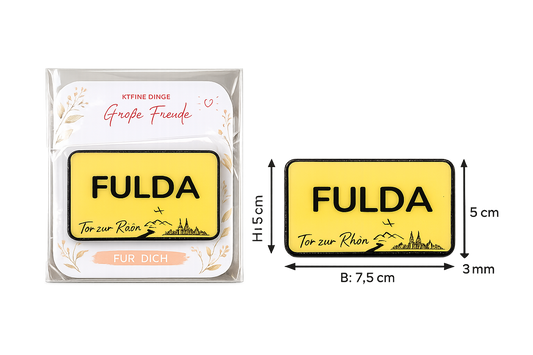 Kühlschrankmagnet Ortsschild Fulda – Souvenir Rhönverliebt