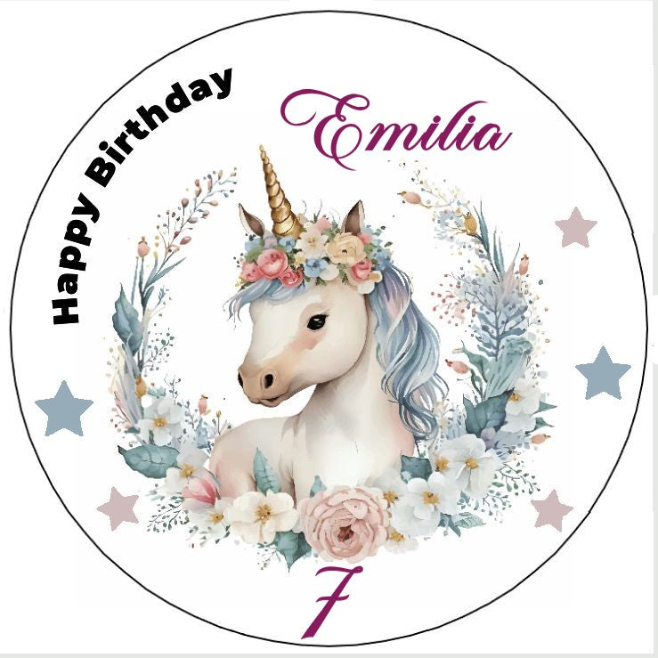 Tortenaufleger Einhorn Version 2