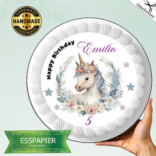 Tortenaufleger Einhorn Version 2