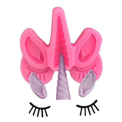 Silikonform Einhorn Horn, Ohren, Augen
