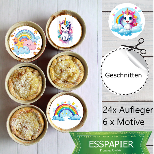 Einhorn Muffinaufleger 24 Stück