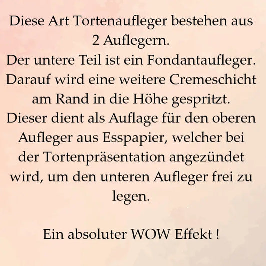 Tortenaufleger Burn Away Gender Reveal Girl Funnybake.de