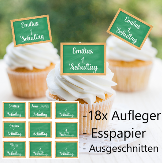 Muffinaufleger 1.Schultag mit Name