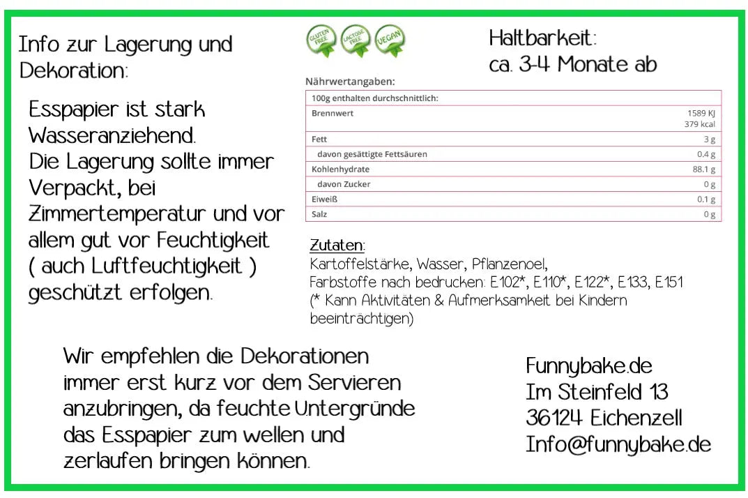 Tortenaufleger - eigenes Motiv - Funny Bake