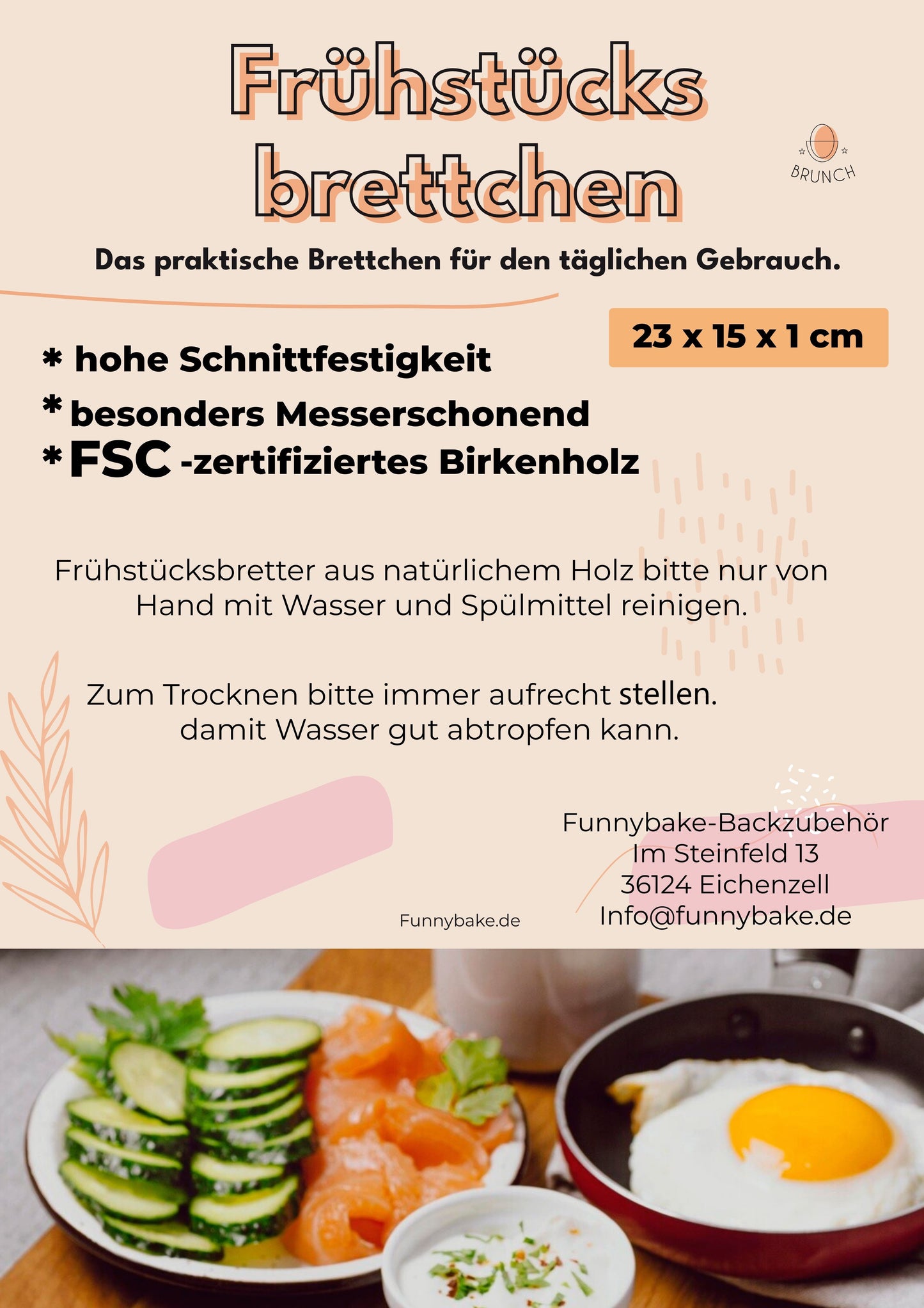 Frühstücksbrettchen mit Monogramm – personalisiertes