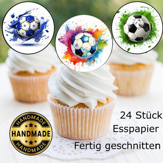 Muffin Aufleger Fußbälle 6 Motive