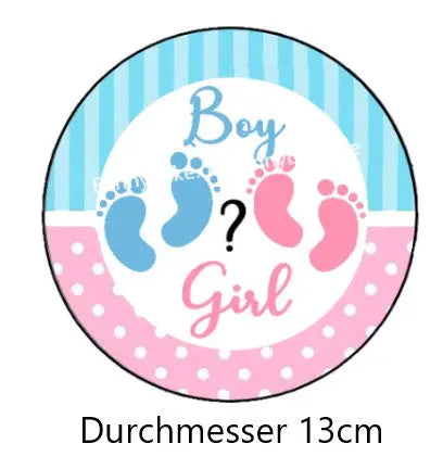 Gender Reveal Muffin Aufleger "Boy or Girl" - Funny Bake