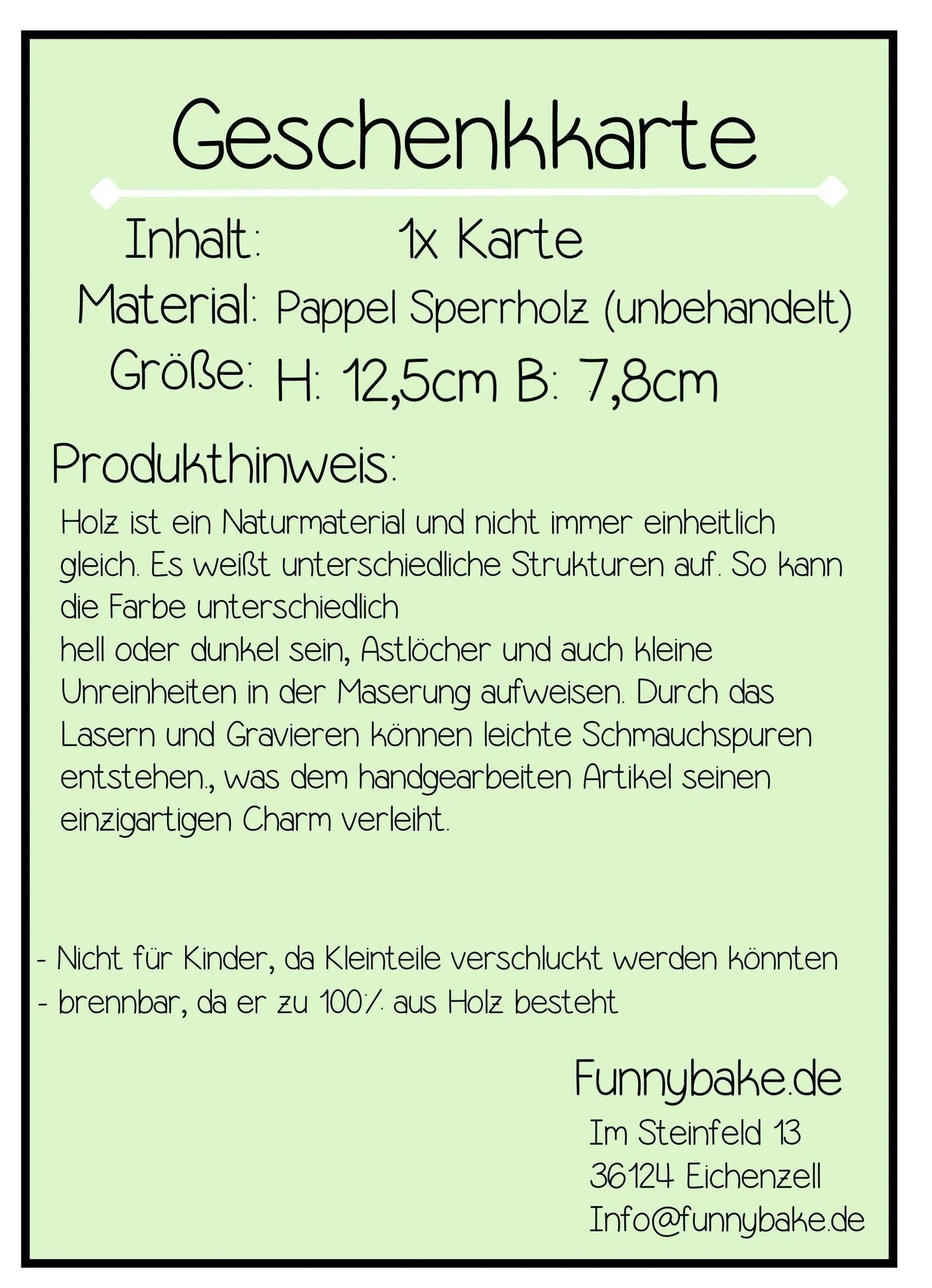 Geldkarte Hasenparade - Funny Bake