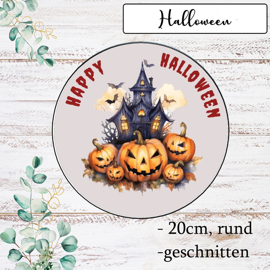 Tortenaufleger-essbar-Spukschloß-Halloween-Kürbis-Hexe