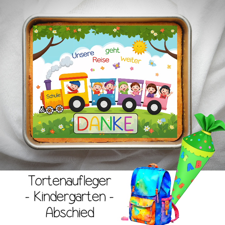 Kindergartenabschied Zug -Tortenaufleger