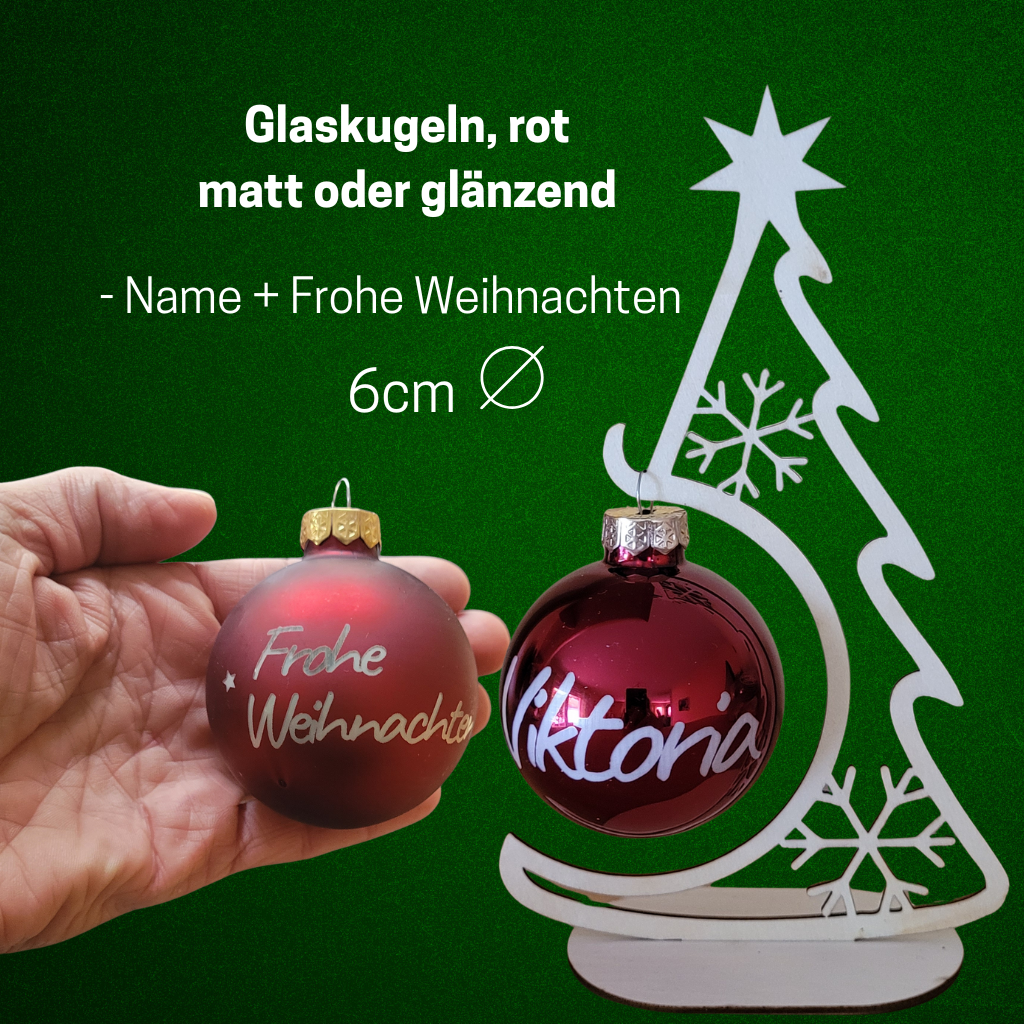 Tanne mit personalisierter Glaskugel