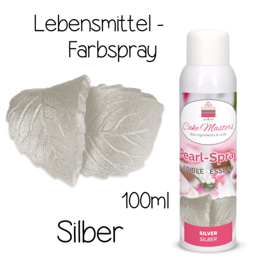 Silber Glitzer Spray Essbar 100ml