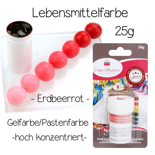 Lebensfarbe Erdbeer rot 25g