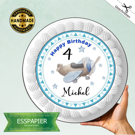 Tortenaufleger Flugzeug Kindergeburtstag