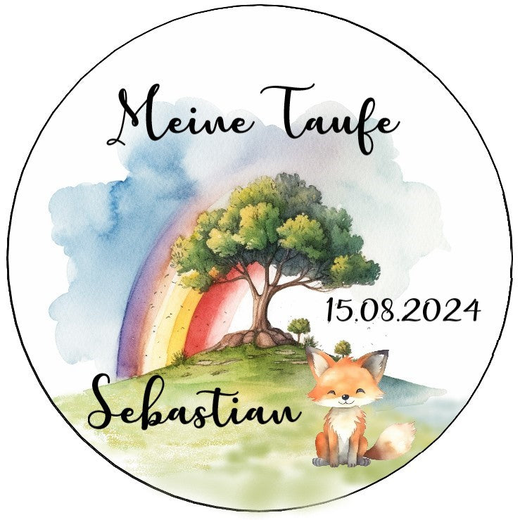 Tortenaufleger "Meine Taufe" - Baum & Fuchs