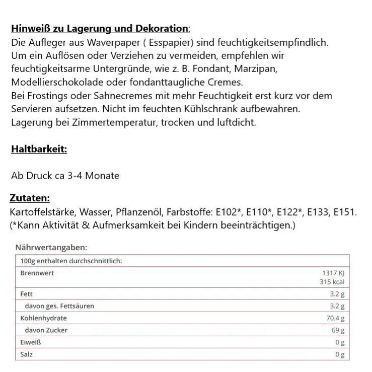 Esspapier Aufleger Schule gemischt - Funny Bake