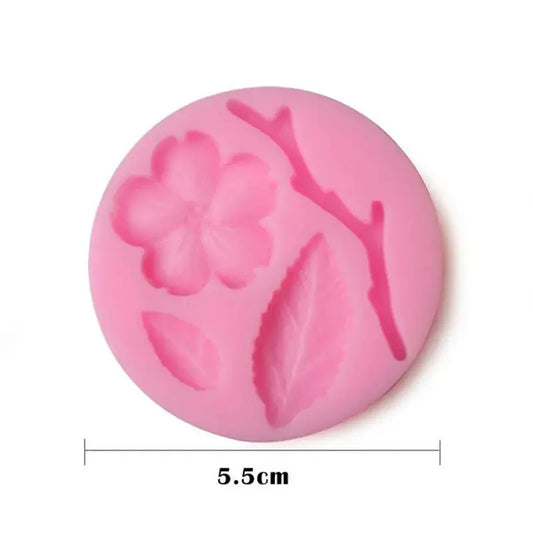 Silikonform Kirschblüte Blume Blatt Stiel - Funny Bake