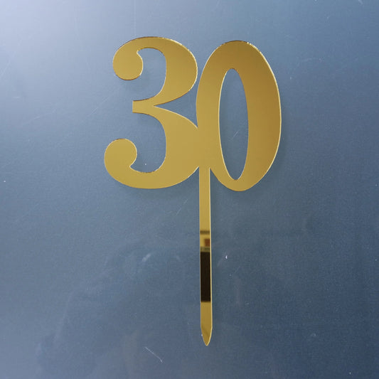 Tortenstecker 30gold - Funny Bake