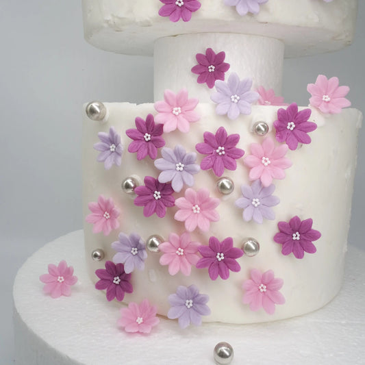 Zuckerblumen 30/60 in Rosa,Flieder.Beere - Funny Bake