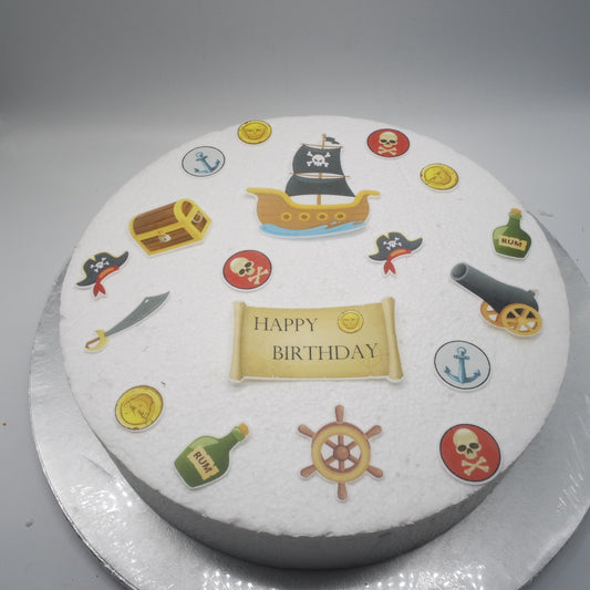 Tortenaufleger Pirat Esspapier einzelne Elemente