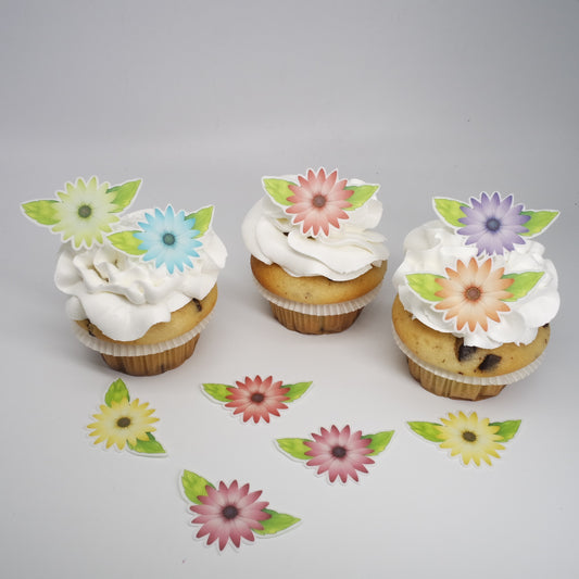 Esspapier Blumen mit Blättern