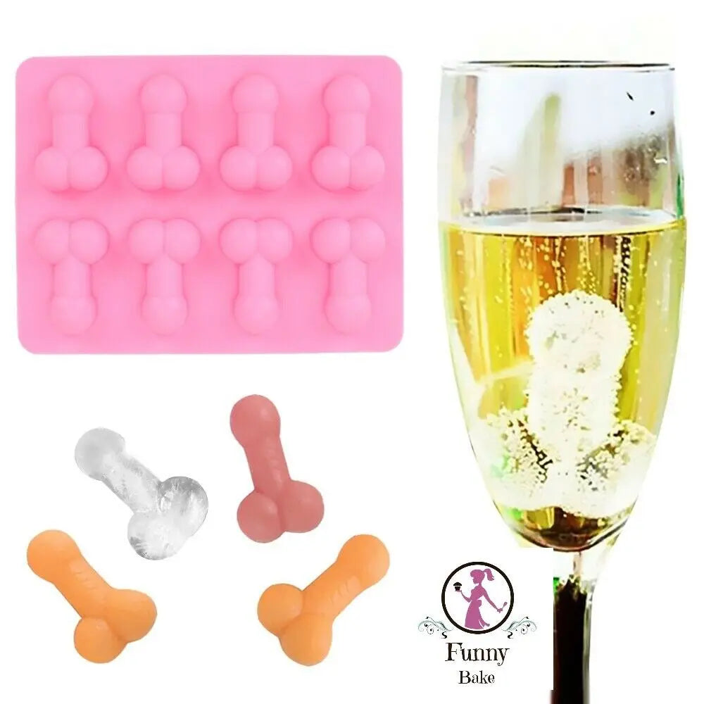 Silikonform Penis junggesellenabschied Schokolade Eiswürfel - Funny Bake