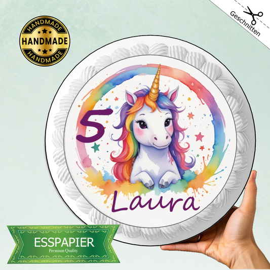 Tortenaufleger Einhorn