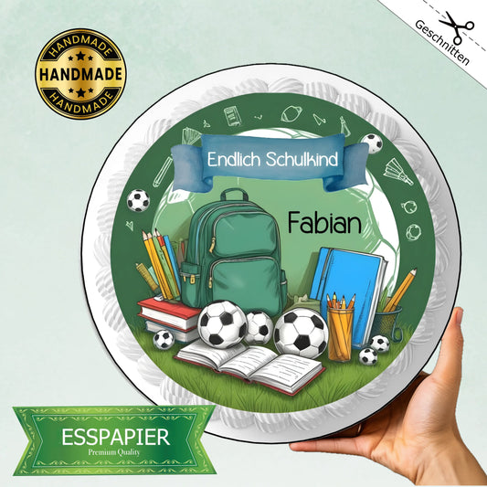 Tortenaufleger Einschulung Fußball - Funny Bake